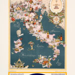 Carpano Punt e Mes Vermuth, Torino - carta enogastronomica dell'Italia / 50,5 x 70 cm