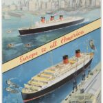 Cunard, Queen Mary & Queen Elizabeth liners, Southampton to New York
