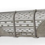 Art Deco luggage rack by René Prou, from a continental luxury sleeping-car "LX type" of the Blue Train, 1929, of the Compagnie Internationale des Wagons-Lits